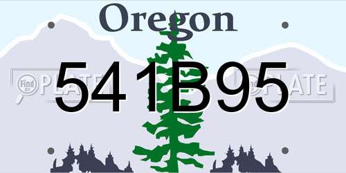 541B95 Oregon License Plate