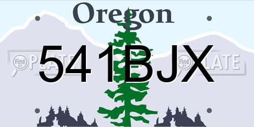 541BJX Oregon License Plate