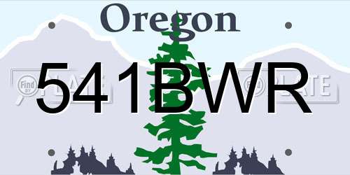 541BWR Oregon License Plate