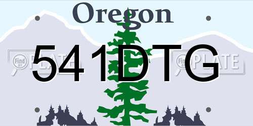 541DTG Oregon License Plate