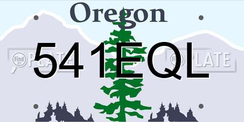 541EQL Oregon License Plate