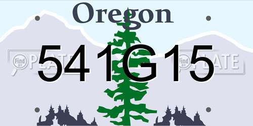 541G15 Oregon License Plate
