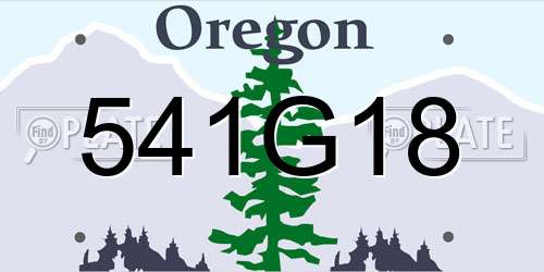 541G18 Oregon License Plate