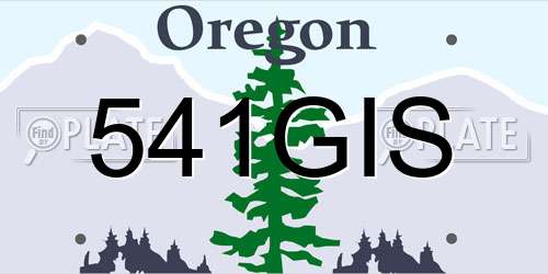 541GIS Oregon License Plate