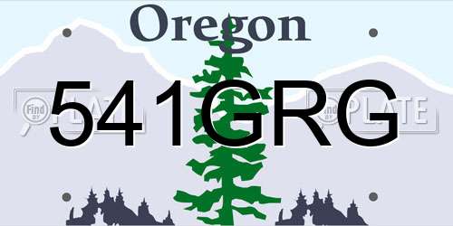 541GRG Oregon License Plate