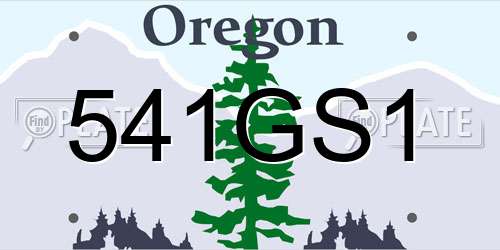 541GS1 Oregon License Plate