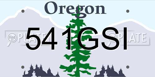 541GSI Oregon License Plate