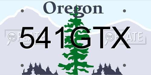 541GTX Oregon License Plate