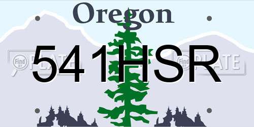 541HSR Oregon License Plate