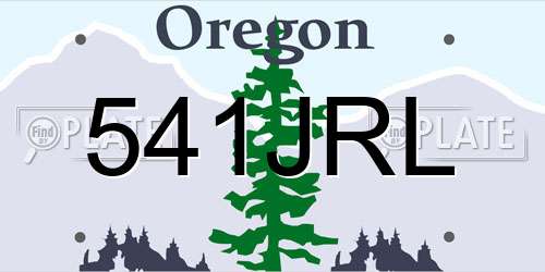541JRL Oregon License Plate