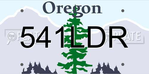 541LDR Oregon License Plate