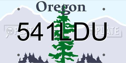 541LDU Oregon License Plate