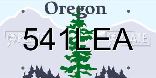 541LEA Oregon License Plate
