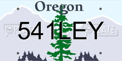 541LEY Oregon License Plate