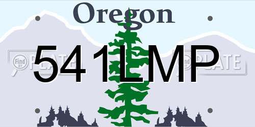 541LMP Oregon License Plate