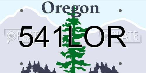 541LOR Oregon License Plate