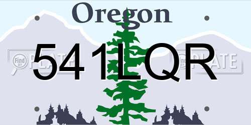 541LQR Oregon License Plate