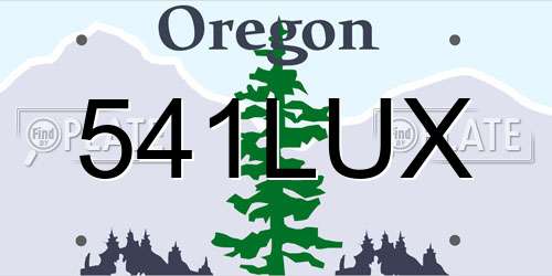 541LUX Oregon License Plate