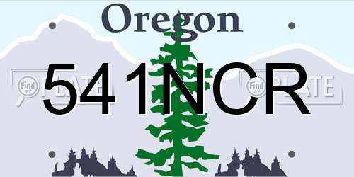 541NCR Oregon License Plate