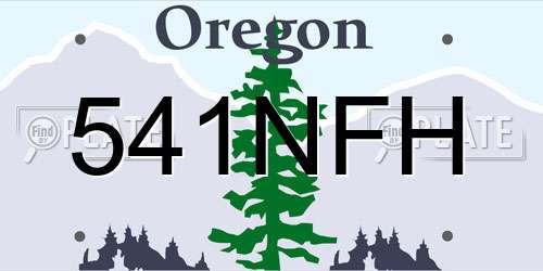 541NFH Oregon License Plate