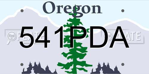 541PDA Oregon License Plate