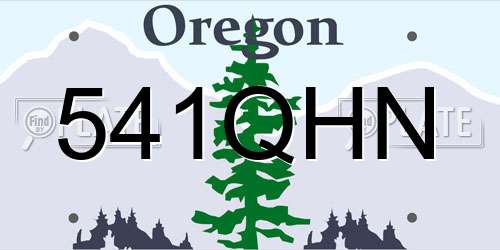 541QHN Oregon License Plate