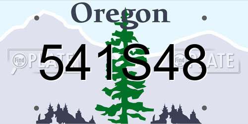 541S48 Oregon License Plate