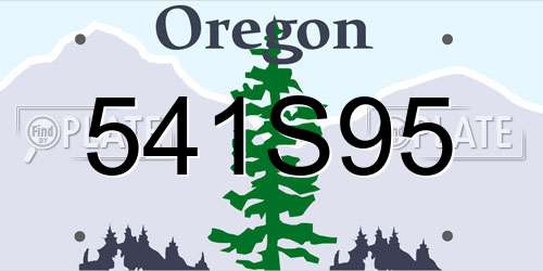 541S95 Oregon License Plate