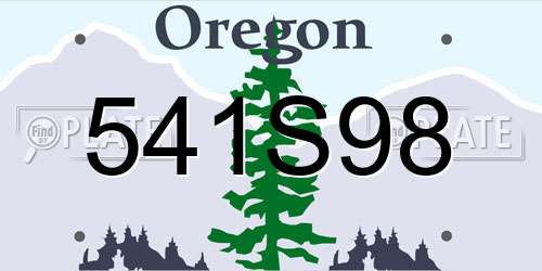 541S98 Oregon License Plate