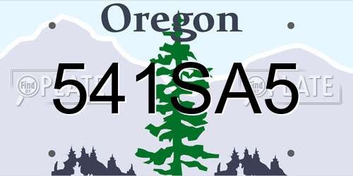 541SA5 Oregon License Plate