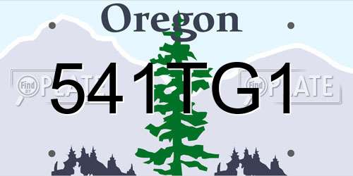 541TG1 Oregon License Plate