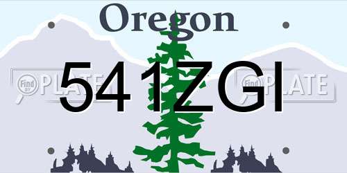 541ZGI Oregon License Plate