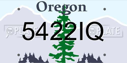 5422IQ Oregon License Plate