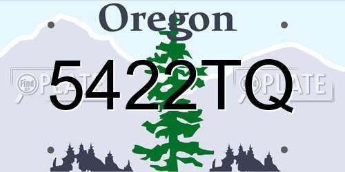 5422TQ Oregon License Plate
