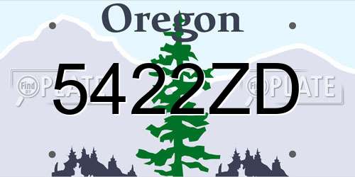 5422ZD Oregon License Plate