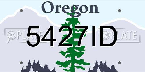 5427ID Oregon License Plate
