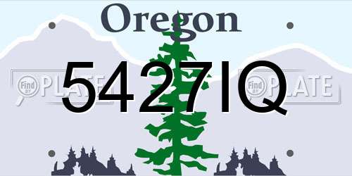 5427IQ Oregon License Plate