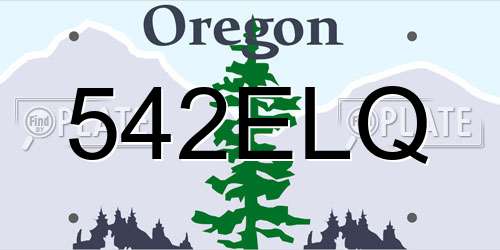 542ELQ Oregon License Plate