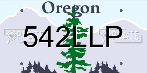 542LLP Oregon License Plate