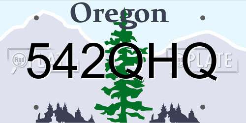 542QHQ Oregon License Plate