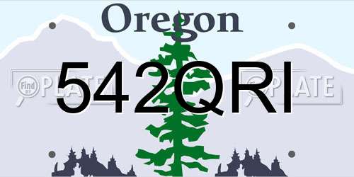 542QRI Oregon License Plate