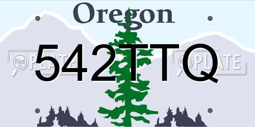 542TTQ Oregon License Plate