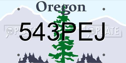 543PEJ Oregon License Plate