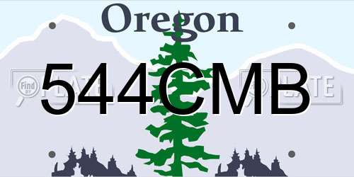 544CMB Oregon License Plate