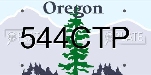 544CTP Oregon License Plate