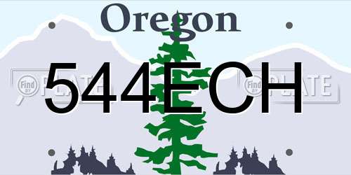 544ECH Oregon License Plate