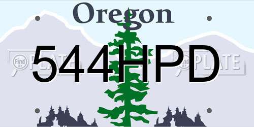 544HPD Oregon License Plate