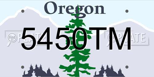 5450TM Oregon License Plate