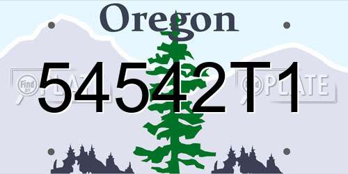 54542T1 Oregon License Plate