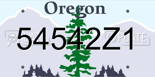 54542Z1 Oregon License Plate